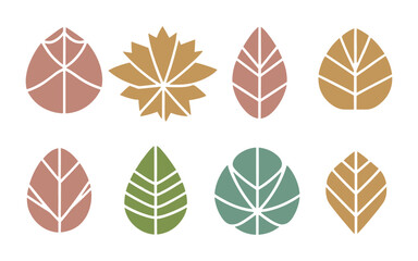 Abstract leaves vector clipart. Spring illustration.