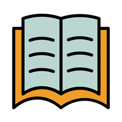 Book Idea Reading Filled Outline Icon