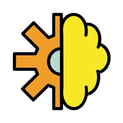 Brain Setting Idea Filled Outline Icon