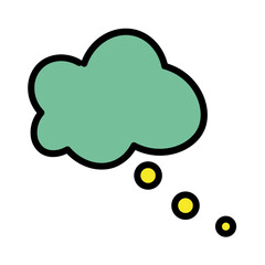 Bubble Dream Idea Filled Outline Icon