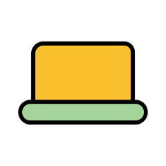 Idea Lamp Light Filled Outline Icon