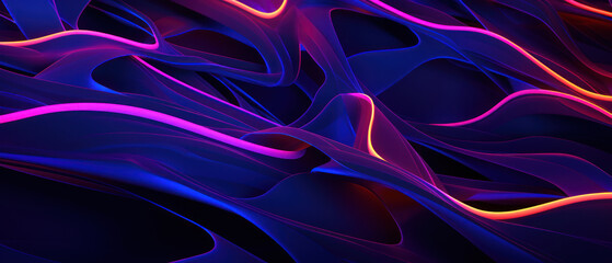 A blend of bright and dark elements, this abstract background combines blue and pink waves for a dynamic and stylish look.