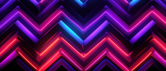 A dynamic neon illustration featuring a spectrum of electric colors.