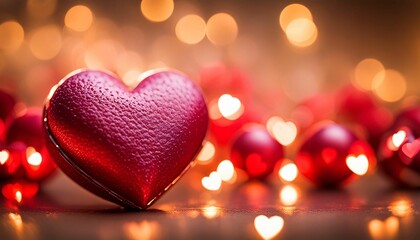 Valentine's Day-themed, Feeling the love in the air with all the pink and red decorations, heart-shaped decorations, gorgeous rose decoration, romantic feelings, generative Ai