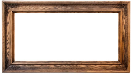 old frame wood texture isolated on a white background