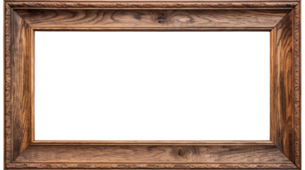 old frame wood texture isolated on a white background