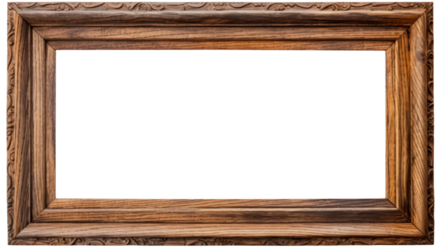 old frame wood texture isolated on a white background