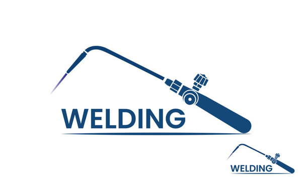 Welding Torch Logo Design Template. Welding Workshop Logo.