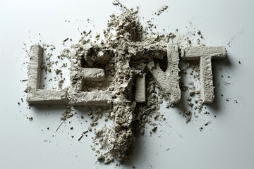 Ash wednesday. Lent word written in ash, dust as fast and abstinence period concept. - obrazy, fototapety, plakaty