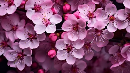 Sakura purple blossom macro
