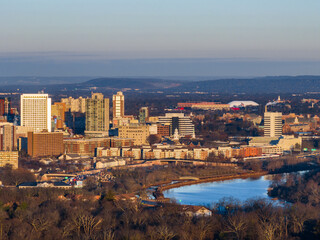 Fototapeta premium New Brunswick New Jersey from an aerial view