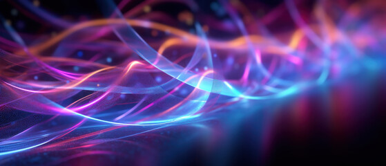 Dive into the world of morphism with this fluorescent abstract wave.