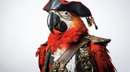 Parrot in a pirate costume pirate themed event