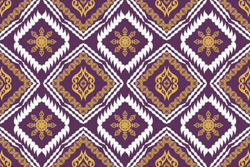 Ethnic Figure aztec embroidery style. Geometric ikat oriental traditional art pattern.Design for ethnic background,wallpaper,fashion,clothing,wrapping,fabric,element,sarong,graphic,vector illustration