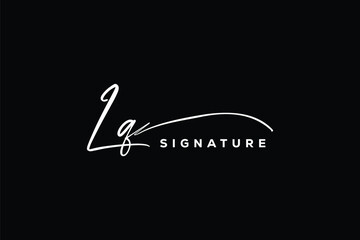 LQ initials Handwriting signature logo. LQ Hand drawn Calligraphy lettering Vector. LQ letter real estate, beauty, photography letter logo design.