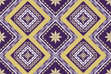 Ethnic Figure aztec embroidery style. Geometric ikat oriental traditional art pattern.Design for ethnic background,wallpaper,fashion,clothing,wrapping,fabric,element,sarong,graphic,vector illustration