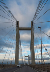 Obraz premium New pontoon bridge on Evia Island in Greece