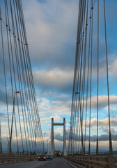 New pontoon bridge on Evia Island in Greece