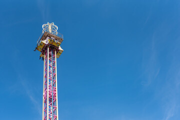 Isolated Luna Park Machine In A Sunny Day
