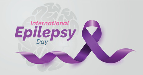 International epilepsy day banner. Observed on 12 of February.