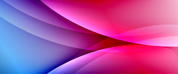 Dynamic flowing waves on gradient color background. Vector illustration For Wallpaper, Banner, Background, Card, Book Illustration, landing page