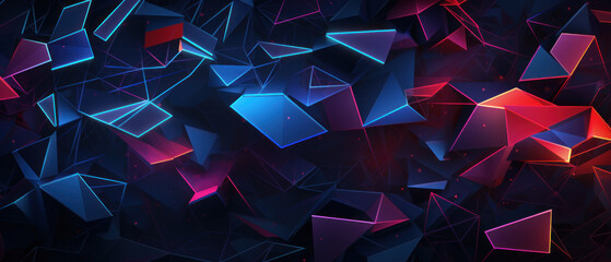 Modern neon design with hexagonal patterns and electric vibes.
