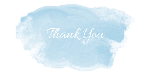 Printable Thank You Card — Watercolor Brush Stroke