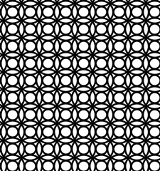 Vector abstract geometric figure in the form of a black lattice of circles on a white background