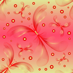Fototapeta na wymiar Beautiful stylized butterfly seamless pattern. Vector sketching illustration.