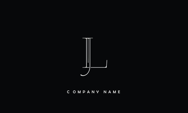 LJ, JL, L, J Abstract Letters Logo monogram
