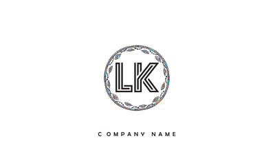 LK, KL, L, K Abstract Letters Logo Monogram