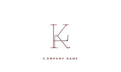 LK, KL, L, K Abstract Letters Logo Monogram