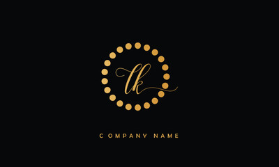LK, KL, L, K Abstract Letters Logo Monogram