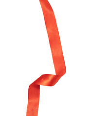 red ribbon isolated on white