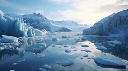 Foto op Plexiglas anti-reflex iceberg in polar regions, melting of glaciers © Даша Ищенко