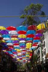 Ankara Cankaya Street with umbrellas