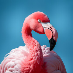 Pink flamingo bird