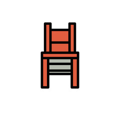 Fototapeta premium Chair Fabric Home Filled Outline Icon