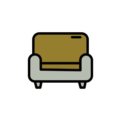Chair Fabric Home Filled Outline Icon