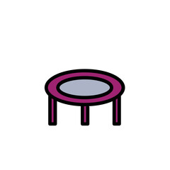Jump Stretch Trampoline Filled Outline Icon