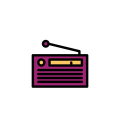 Music Play Radio Filled Outline Icon