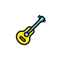 Guitar Instrument Music Filled Outline Icon