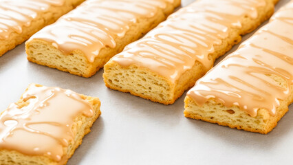 Fototapeta na wymiar Cookies close-up. Biscuit cookies with icing look delicious