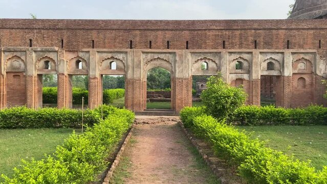 Kadam rasul masjid are the ruins of a small mosque that was the capital of the muslim nawabs of bengal in the 13th to 16th centuries in gaur, west bengal, India.
