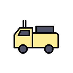 Truck Work Tools Filled Outline Icon