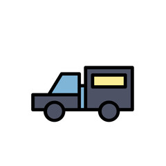 Truck Work Tools Filled Outline Icon