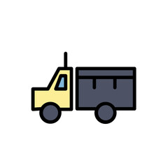 Truck Work Tools Filled Outline Icon