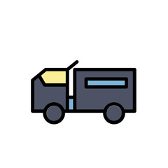 Truck Work Tools Filled Outline Icon