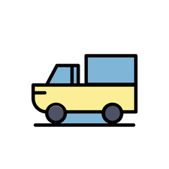 Truck Work Tools Filled Outline Icon