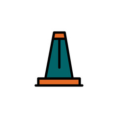 Traffic Cone Work Filled Outline Icon